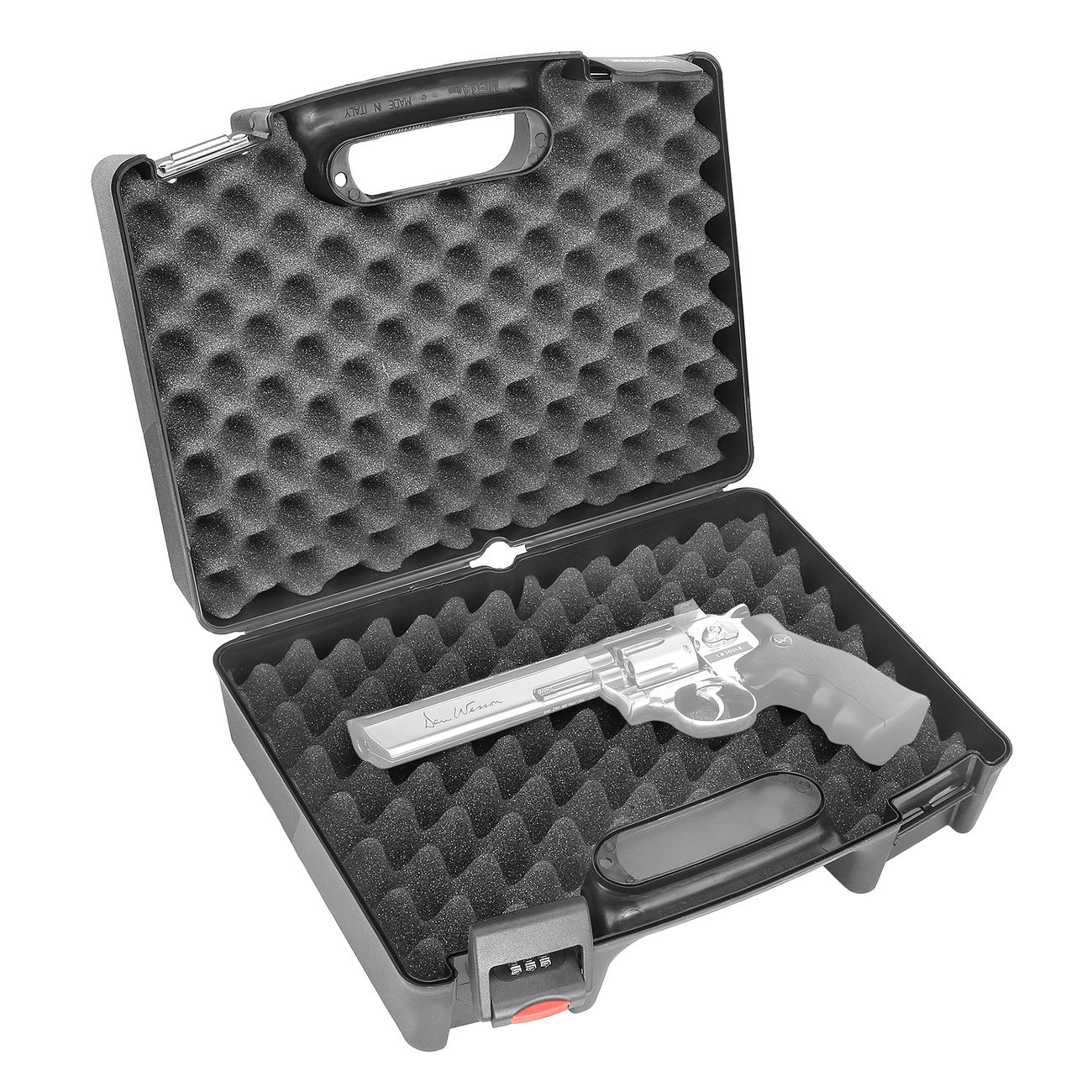 Madbull Pistolenkoffer 37,5 x 28 x 13 cm mit Zahlenschloss schwarz