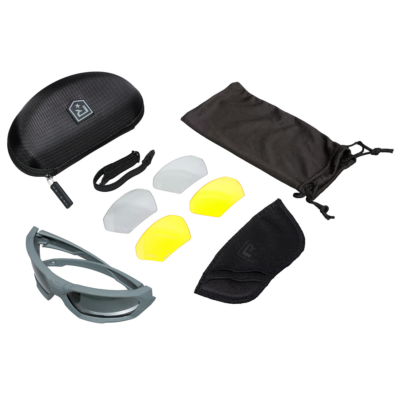 Revision ballistische Sonnenbrille ShadowStrike Essential Kit grau mit klar-transparent / rauch-getnt Wechselglsern