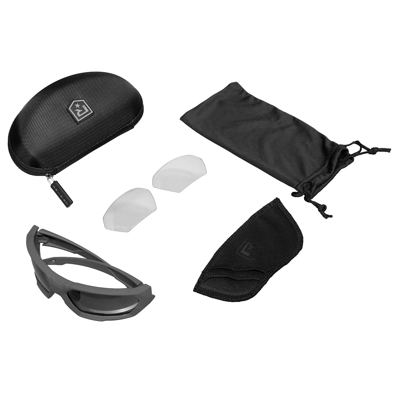 Revision ballistische Sonnenbrille ShadowStrike Essential Kit schwarz mit klar-transparent / rauch-getnt Wechselglsern