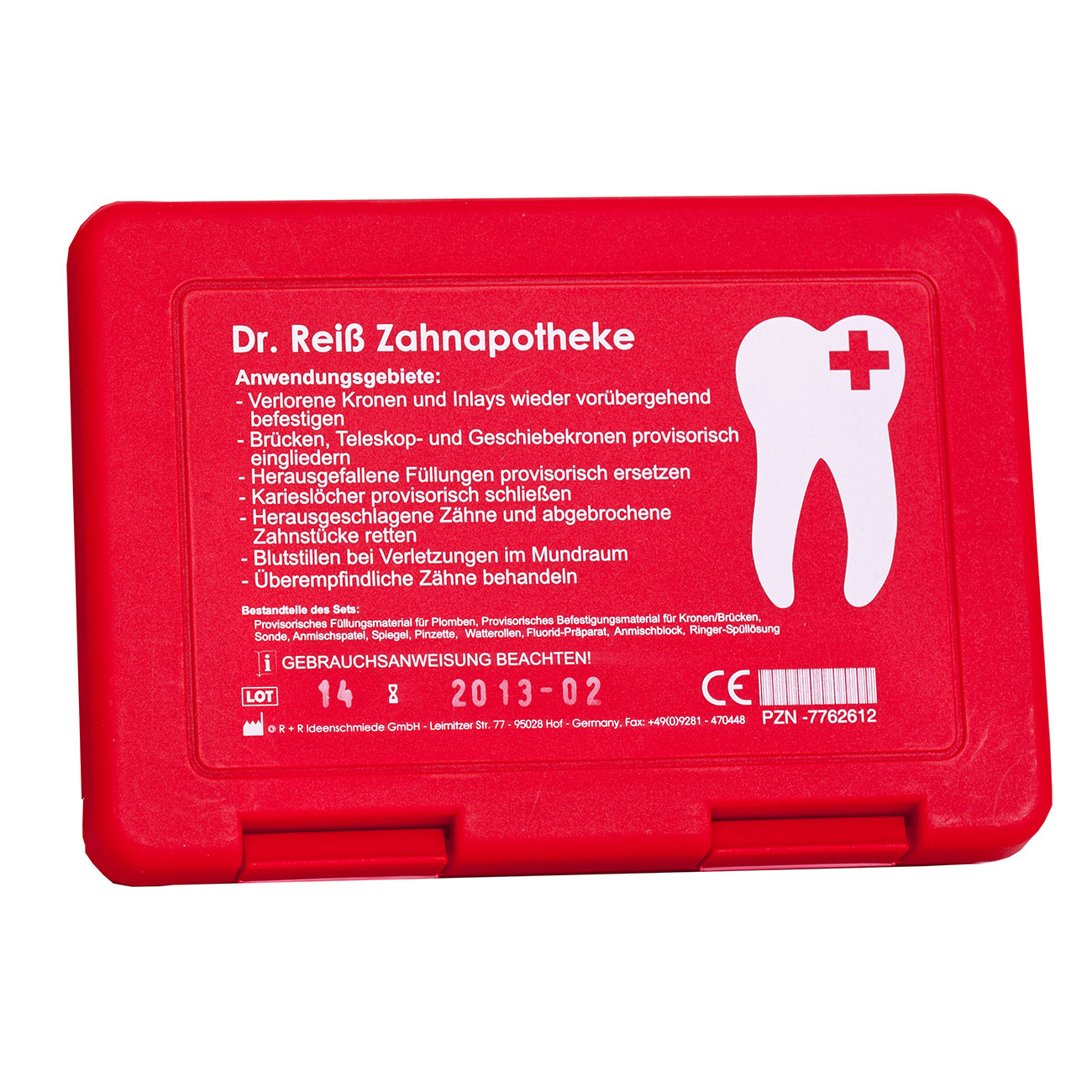 Zahnapotheke rot umfangreicher Zahnnotfallkit fr Reisen Bild 1