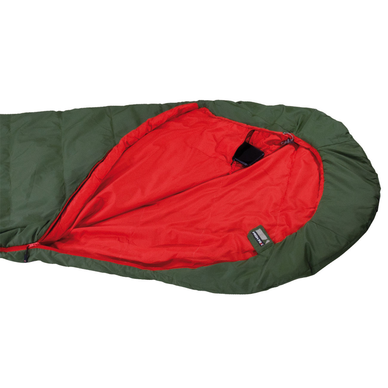 High Peak Mumienschlafsack PAK 600 ECO grn/rot bis zu 180 cm Krpergre Bild 1