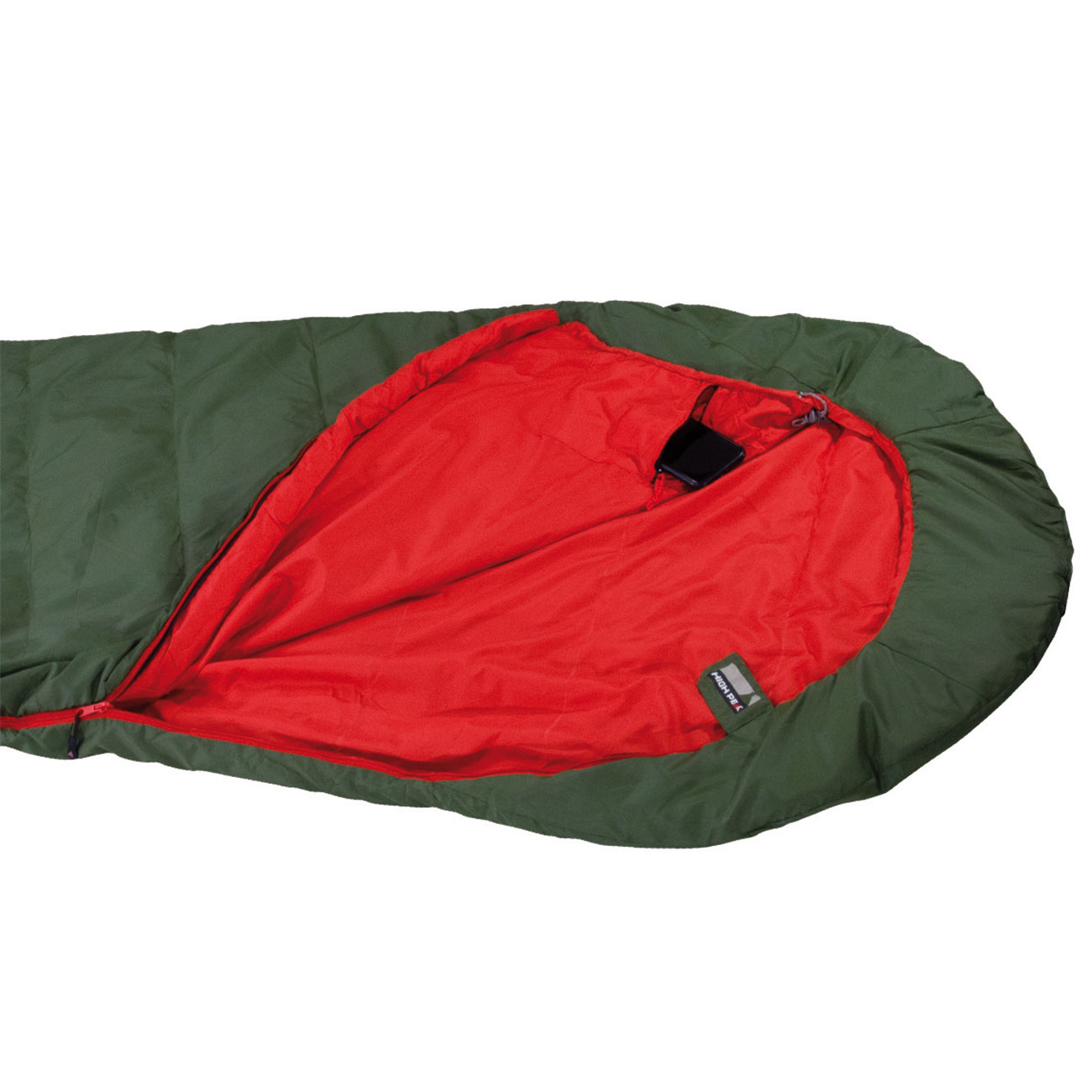 High Peak Mumienschlafsack PAK 1000 ECO grn/rot bis zu 190 cm Krpergre Bild 1