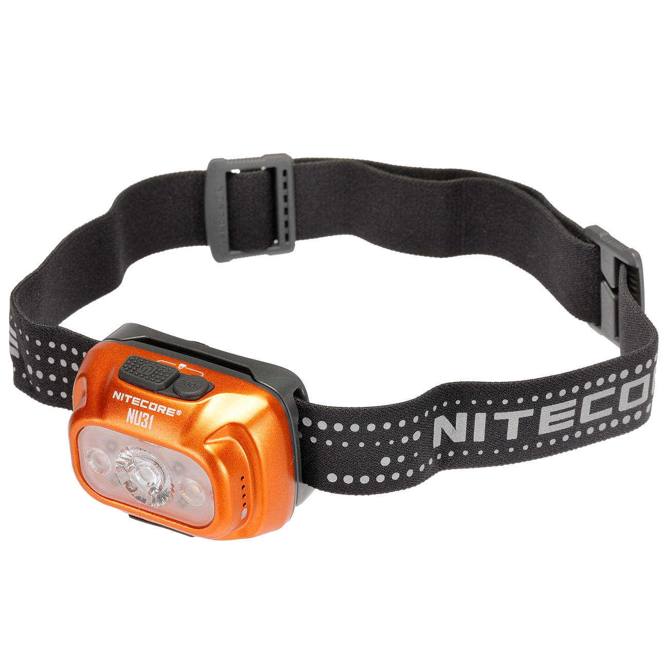 Nitecore LED-Stirnlampe NU31 - 550 Lumen orange inkl. USB-C Ladekabel und Kopfband Bild 3