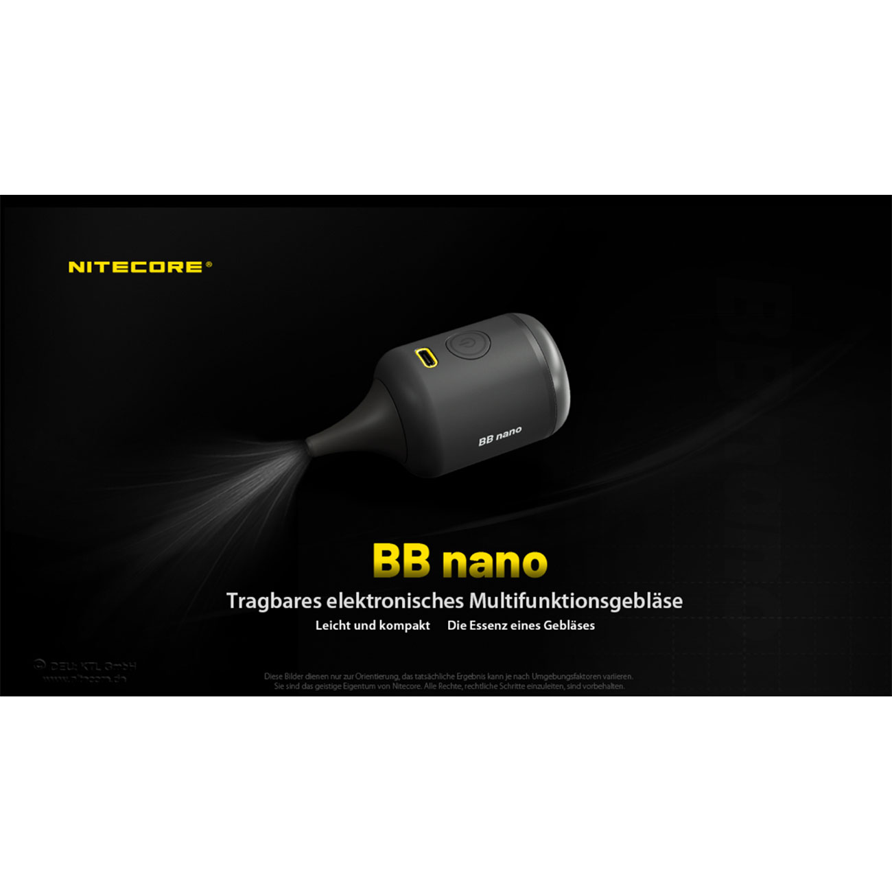 Nitecore Minigeblse BB Nano schwarz akkubetrieben Bild 4