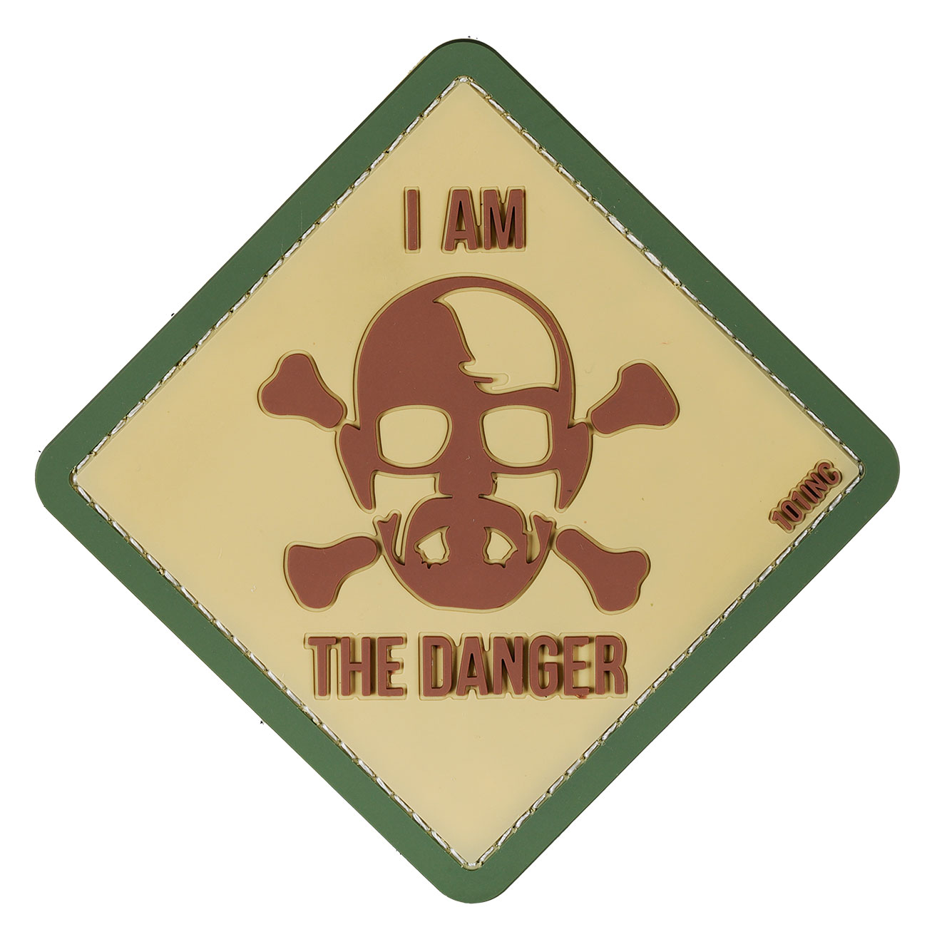 101 INC. 3D Rubber Patch mit Klettflche I am danger oliv