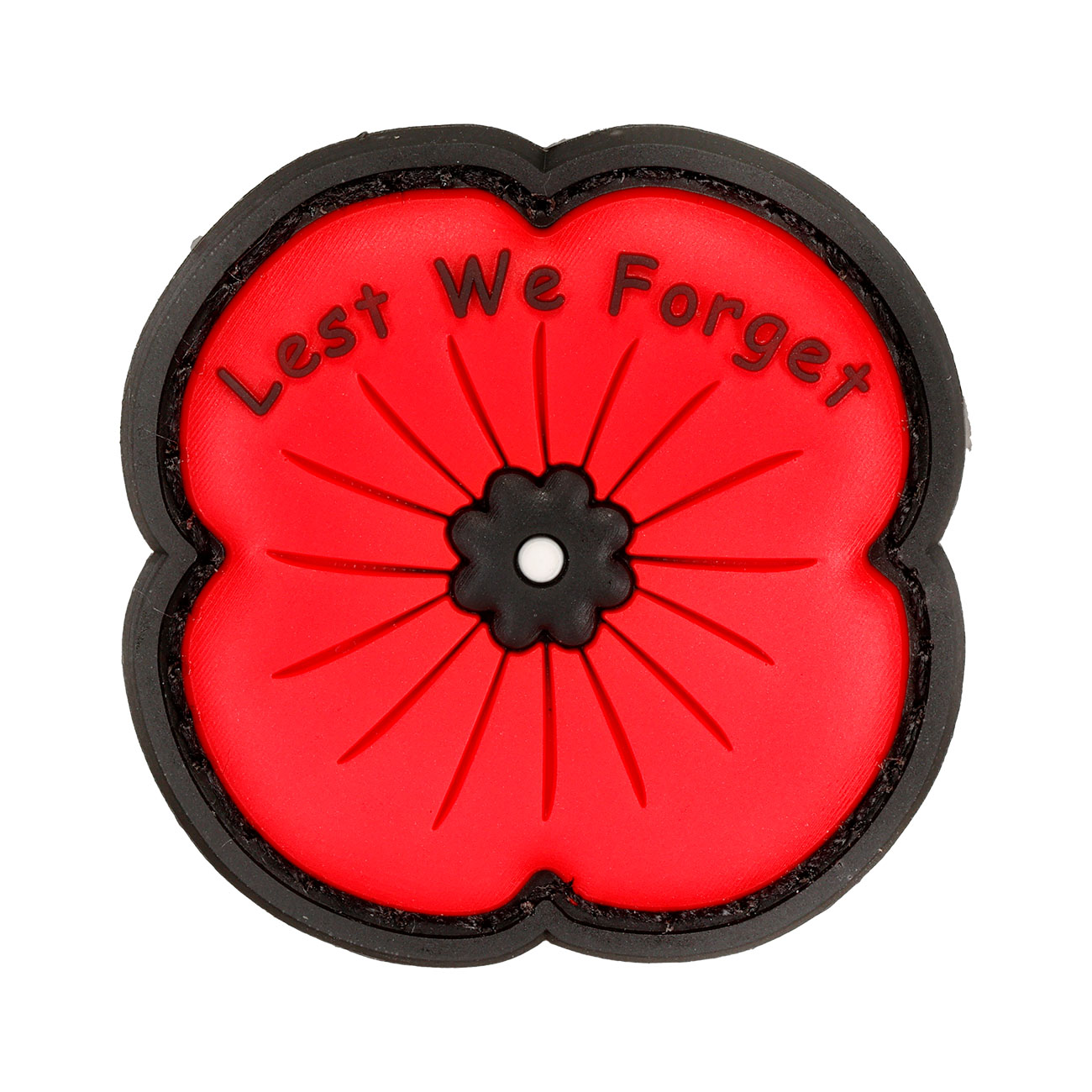 JTG 3D Rubber Patch mit Klettflche Remembrance Poppy Patch fullcolor