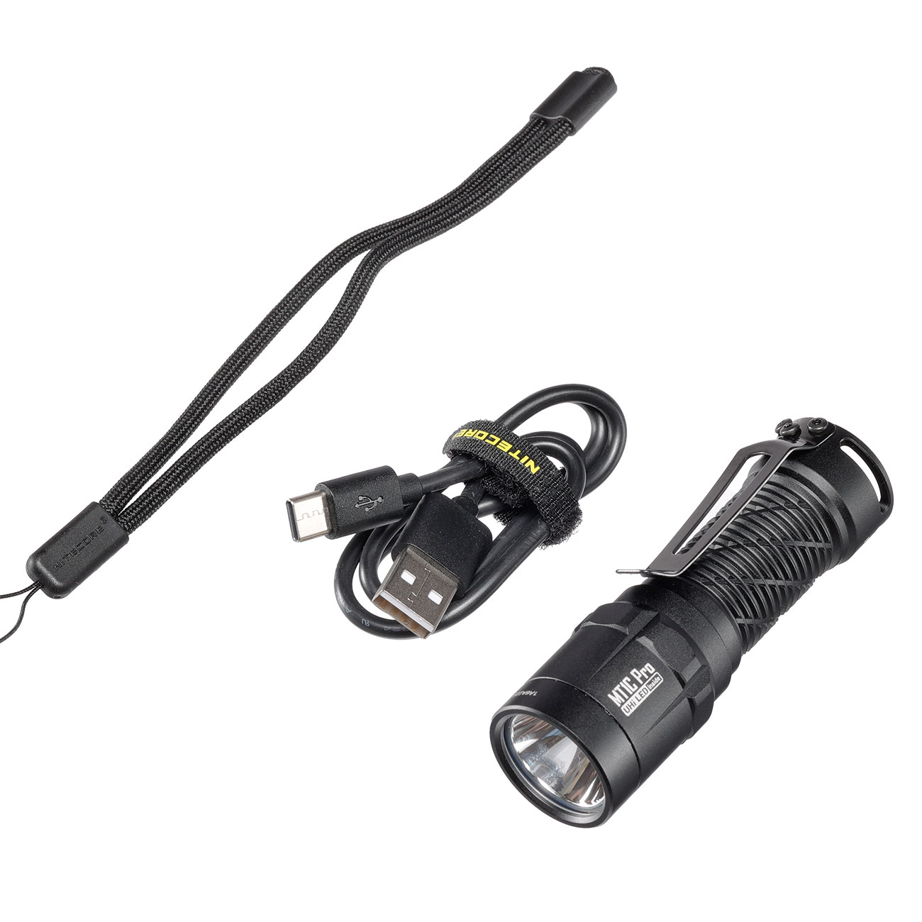 Nitecore LED-Taschenlampe MT1C Pro 1000 Lumen schwarz inkl Akku, Grtelclip, Ladekabel und Lanyard Bild 4