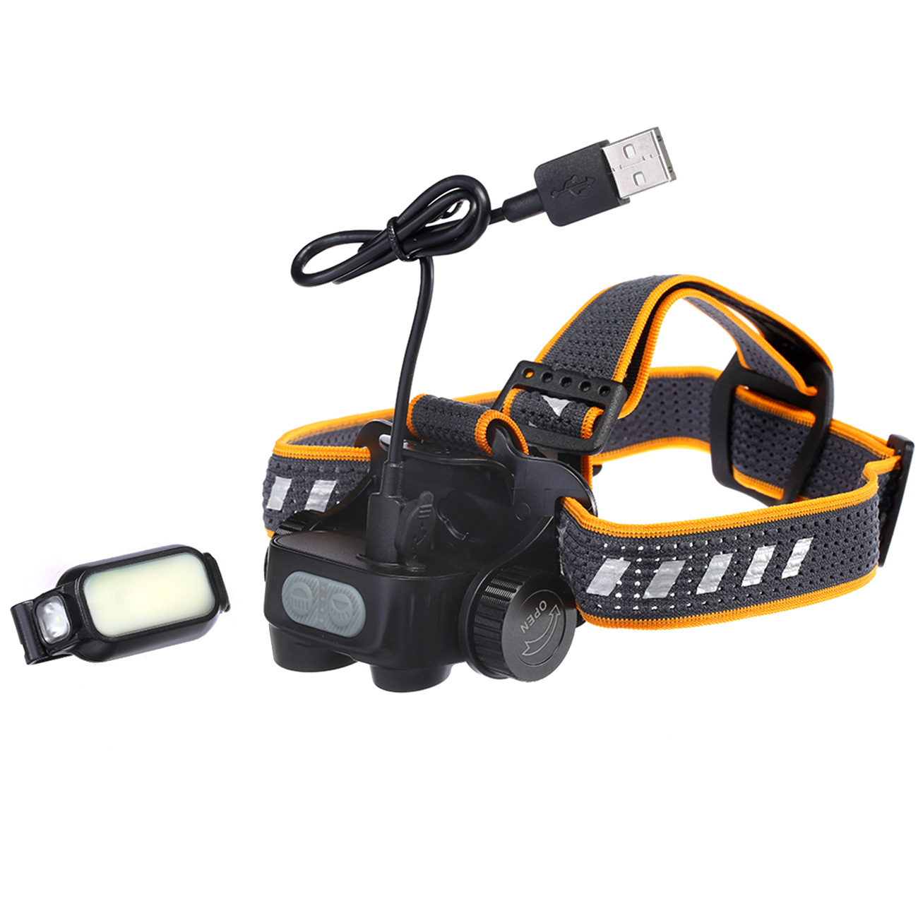 Fenix LED-Stirnlampen Set HM65R 1400 Lumen + E-Lite LED-Universalleuchte schwarz Bild 9