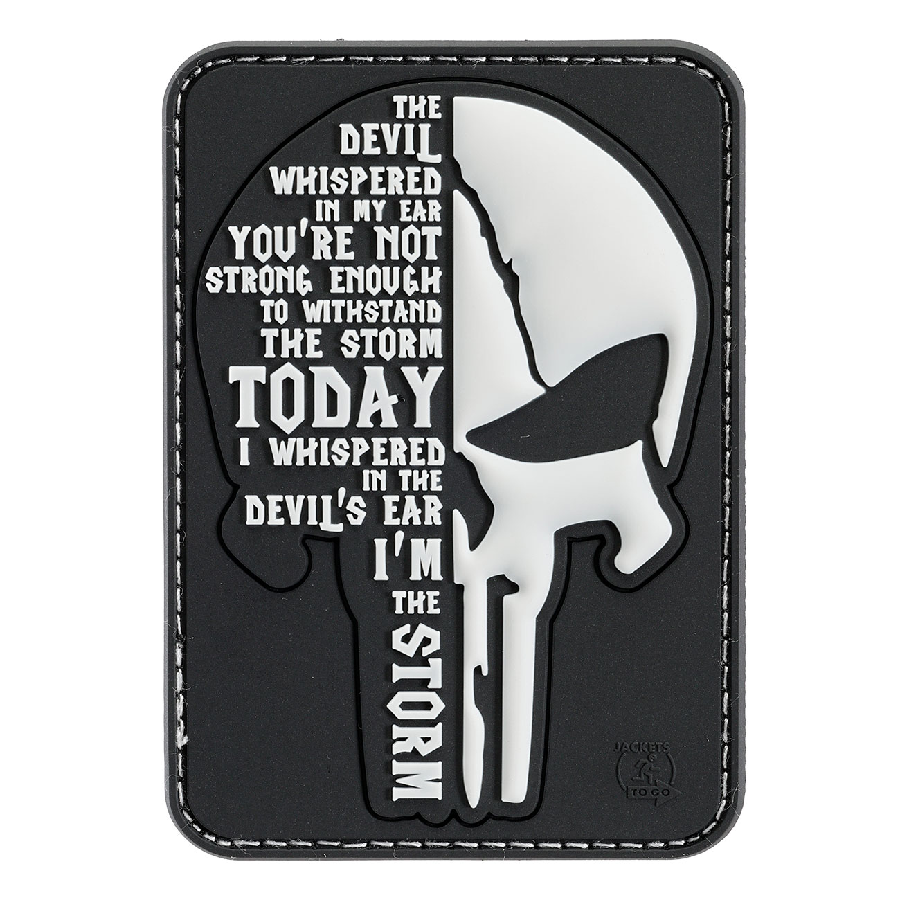 JTG 3D Rubber Patch mit Klettflche Im the storm Punisher swat