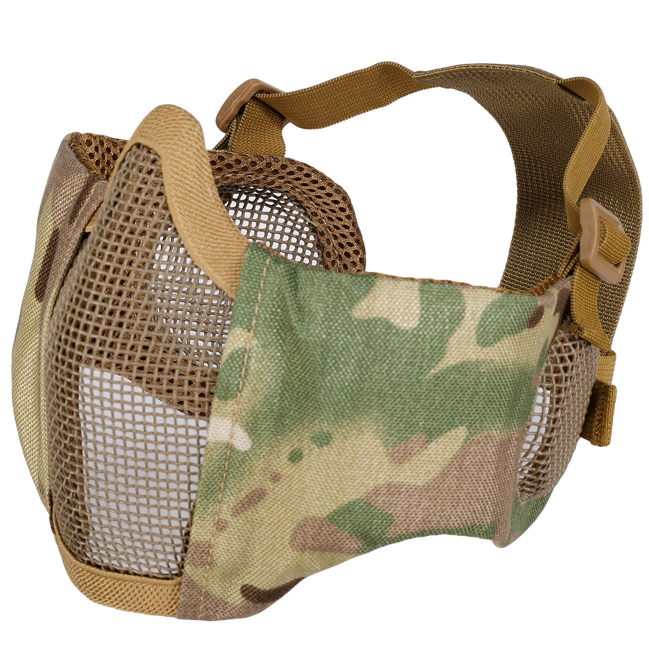 WoSport WST Battlefield Glory Airsoft Gittermaske Lower Face mit Ohrabdeckung camo Bild 4