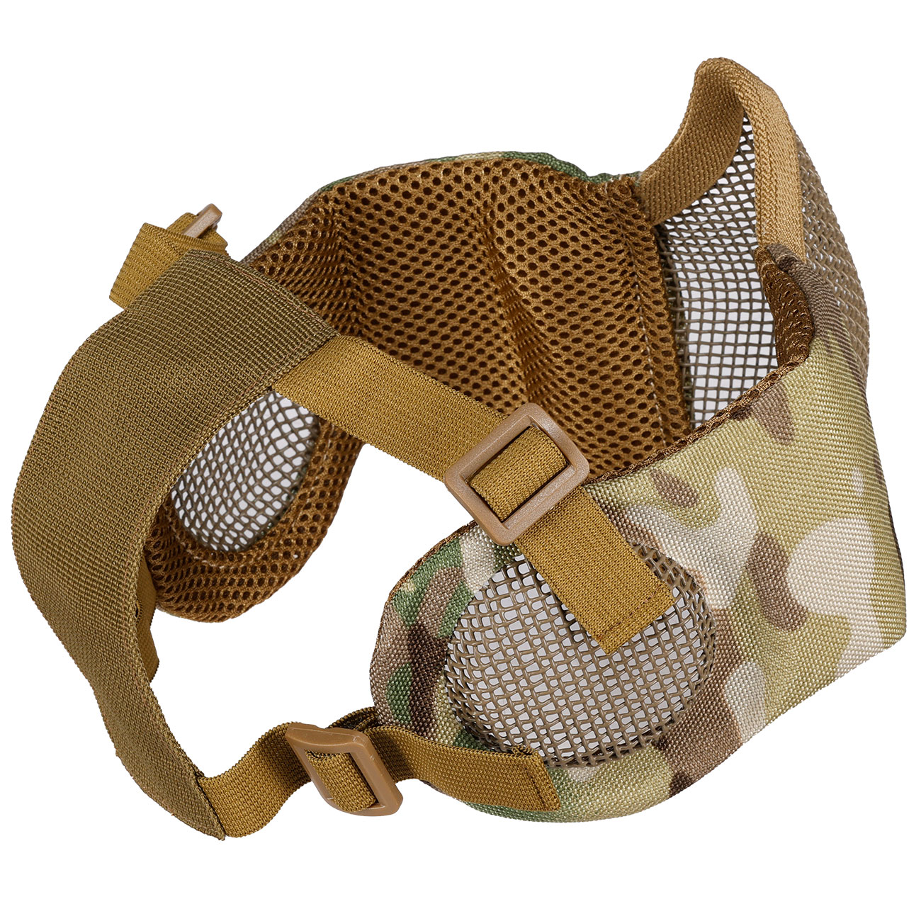 WoSport WST Battlefield Glory Airsoft Gittermaske Lower Face mit Ohrabdeckung camo Bild 7