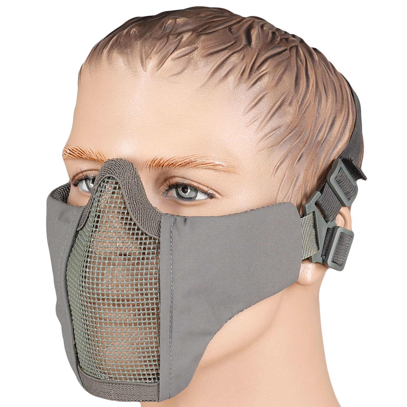 WoSport WST Glory Airsoft Gittermaske Lower Face grau