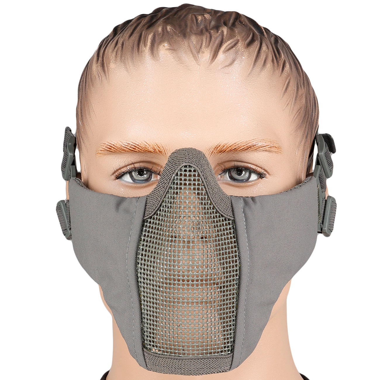 WoSport WST Glory Airsoft Gittermaske Lower Face grau Bild 1