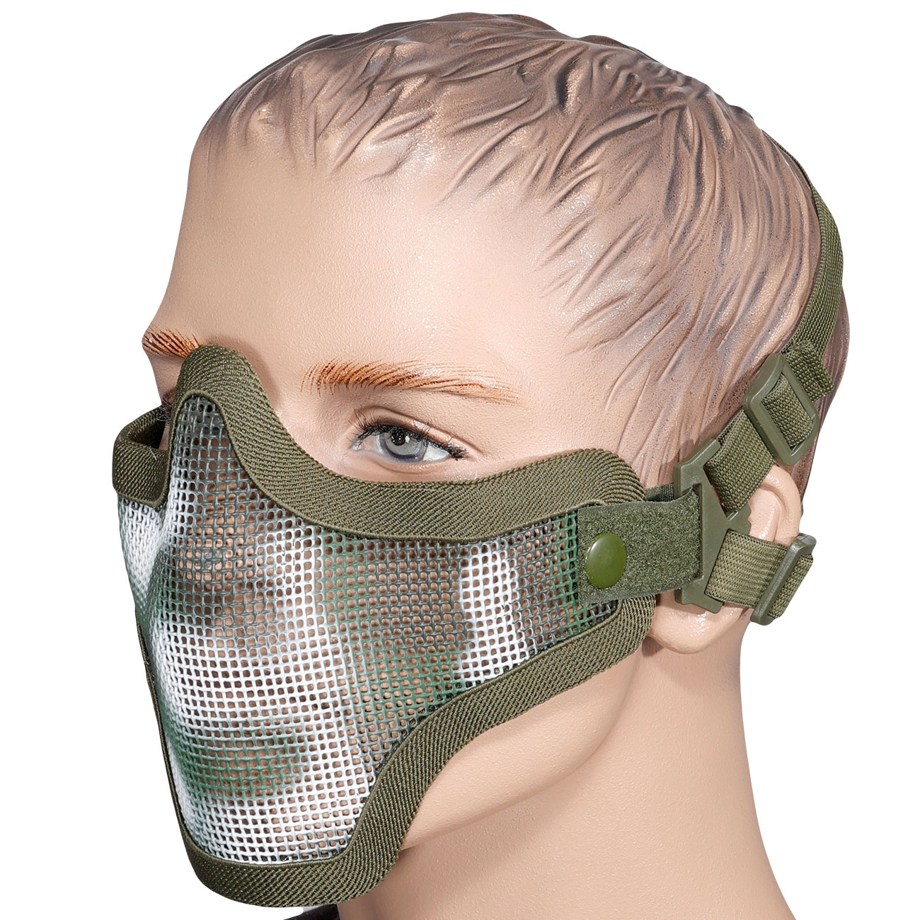 WoSport WST Scout V1 Airsoft Gittermaske Lower Face woodland