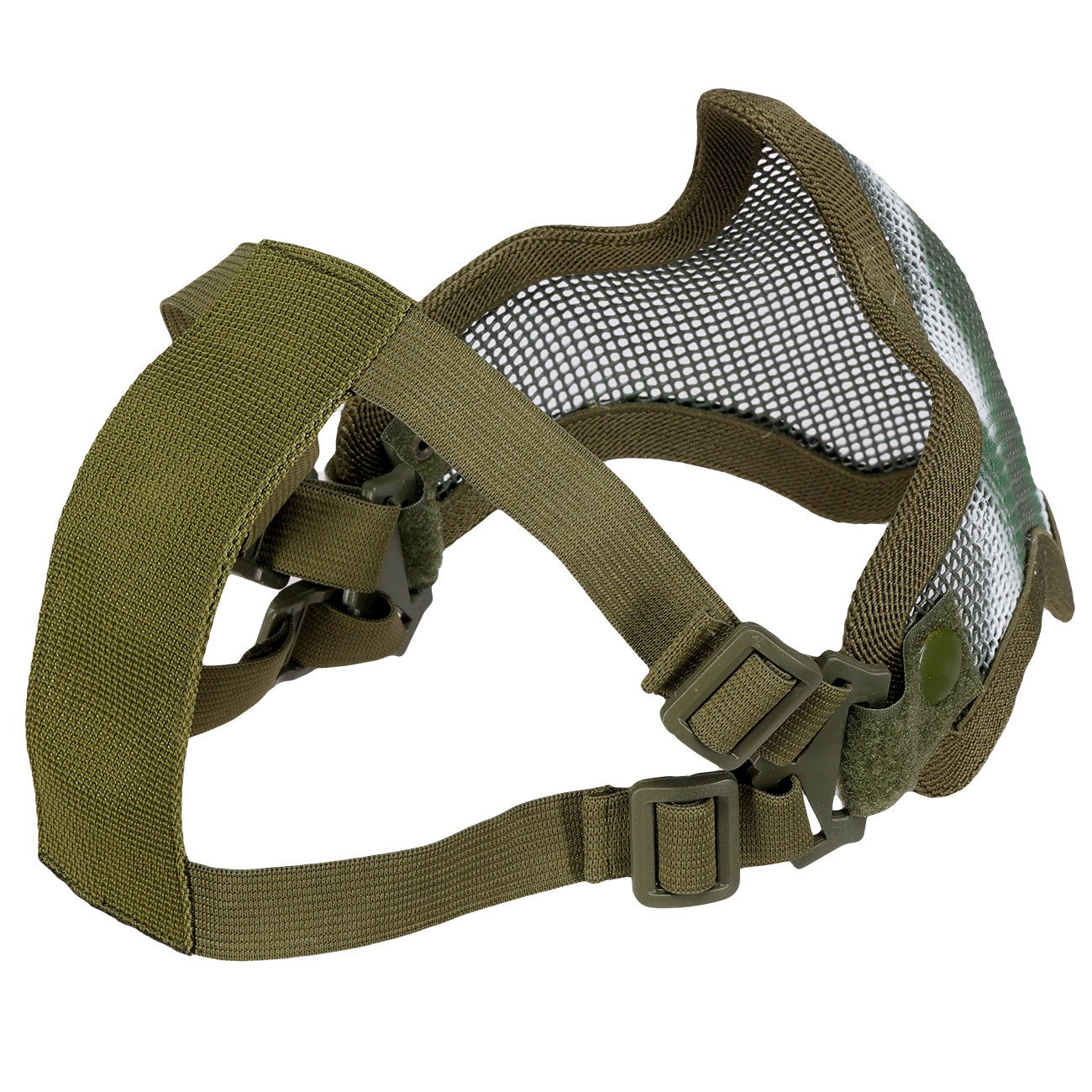 WoSport WST Scout V1 Airsoft Gittermaske Lower Face woodland Bild 7