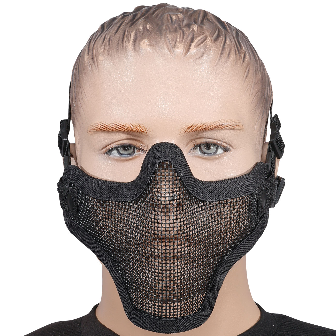 WoSport WST Scout V1 Airsoft Gittermaske Lower Face schwarz Bild 1