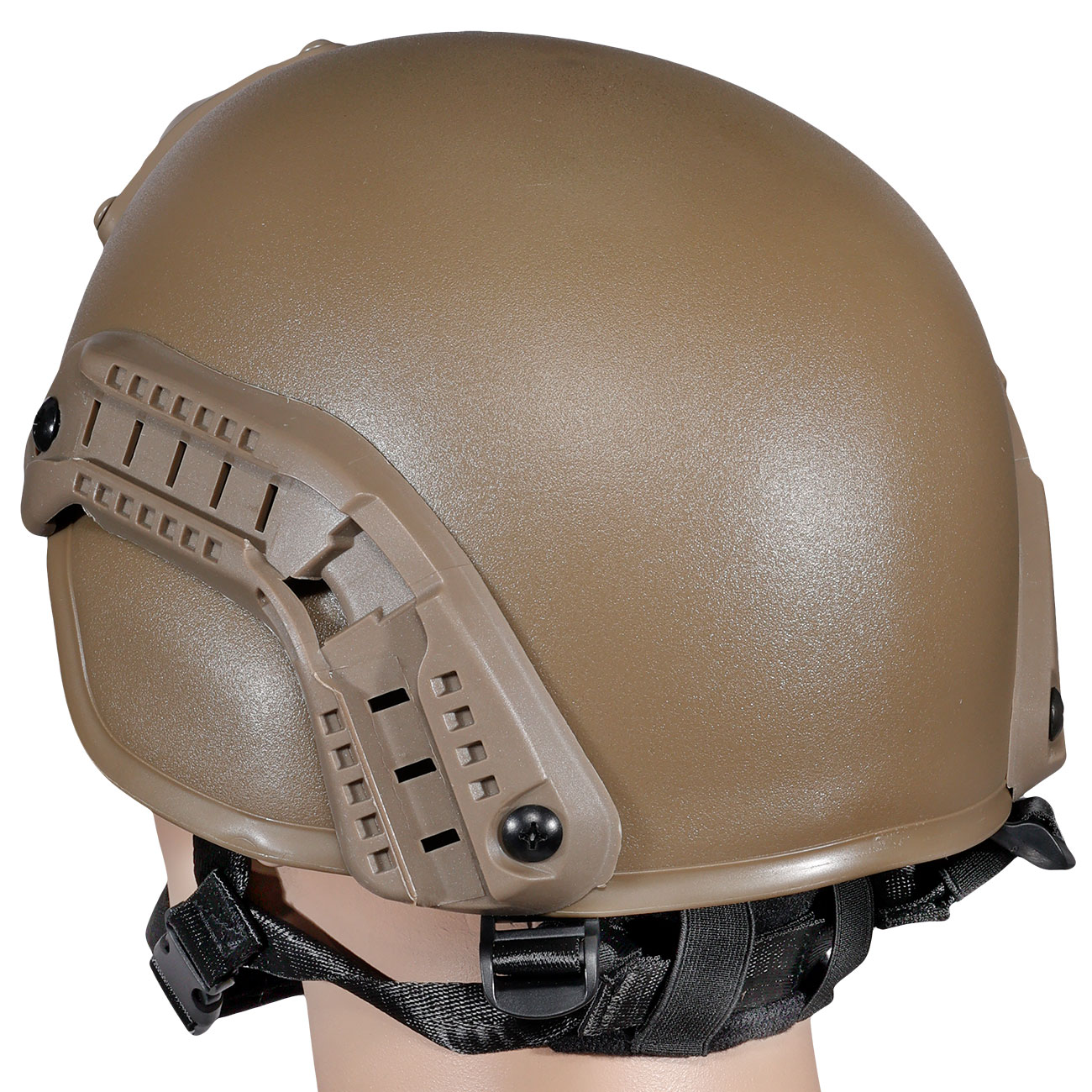 WoSport Airsoft Helm MICH 2000 Standard Style mit NVG Mount verstellbar tan Bild 3