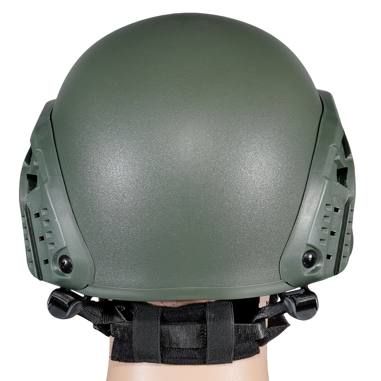 WoSport Airsoft Helm MICH 2000 Standard Style mit NVG Mount verstellbar oliv Bild 4