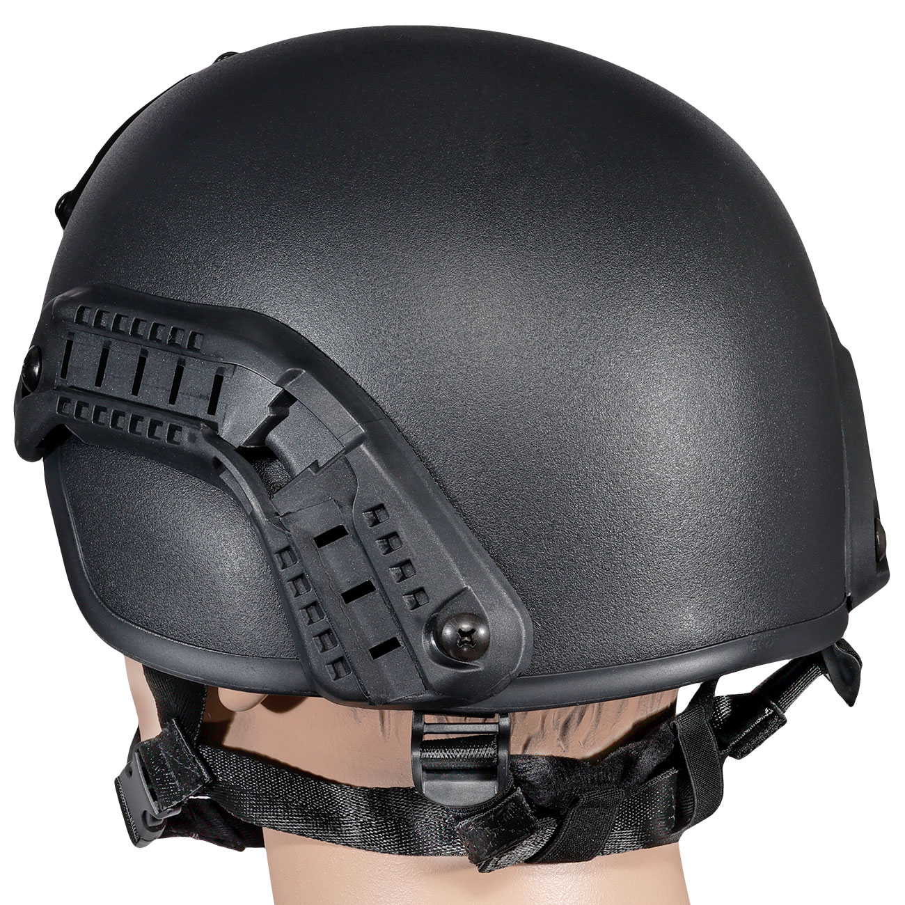 WoSport Airsoft Helm MICH 2000 Standard Style mit NVG Mount verstellbar schwarz Bild 3