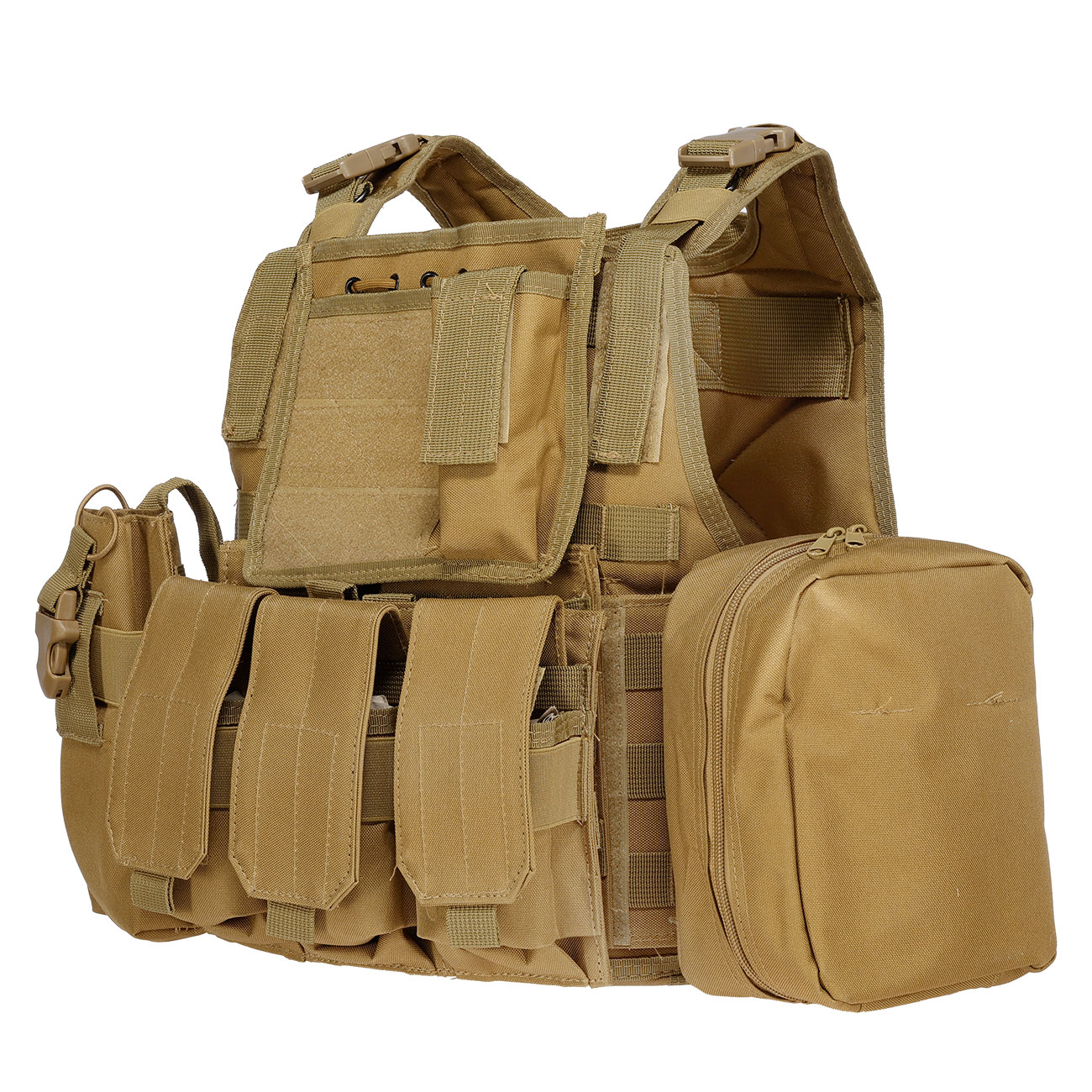 WoSport Kingrin M4 Tactical Molle Vest Einsatzweste tan Bild 2