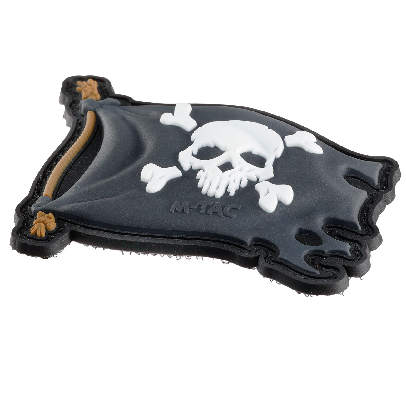 M-Tac 3D Rubber Patch mit Klettflche Pirate Flag Jolly Roger schwarz/wei Bild 1