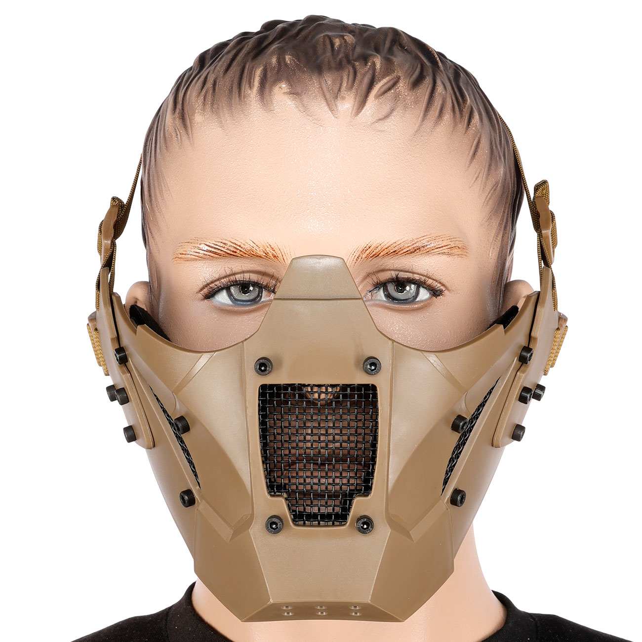 WoSport Iron Warrior Maske Lower Face mit Halterung fr / ohne FAST Helme tan Bild 1