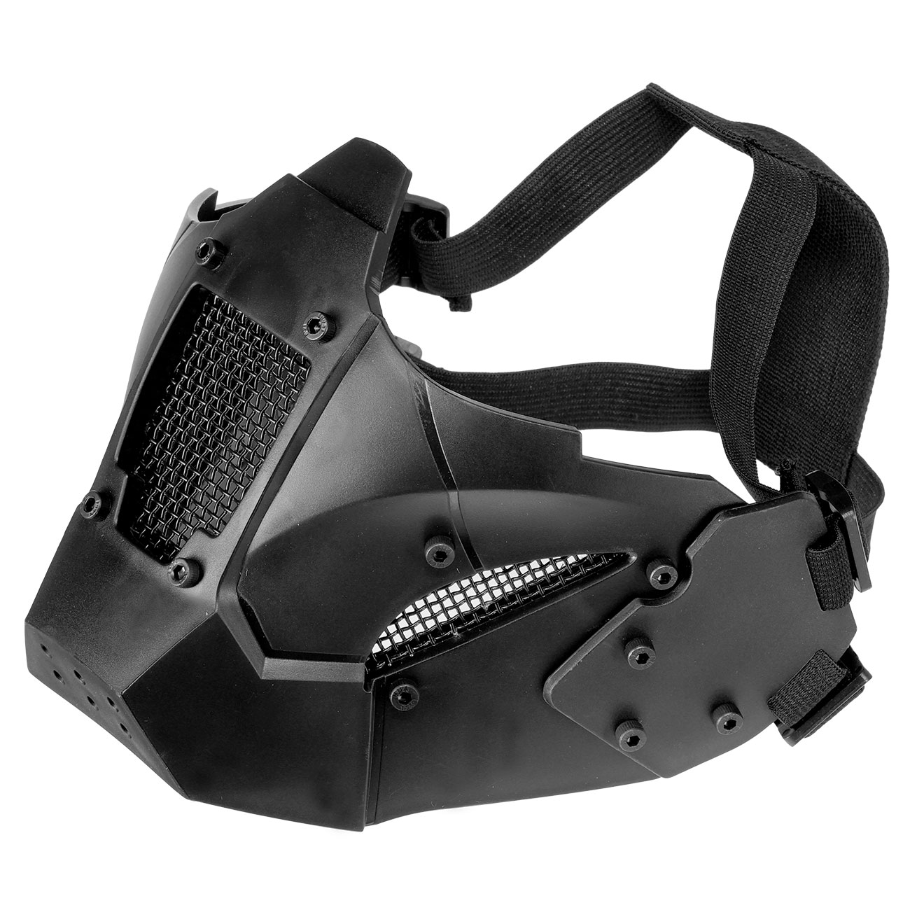 WoSport Iron Warrior Maske Lower Face mit Halterung fr / ohne FAST Helme schwarz Bild 4