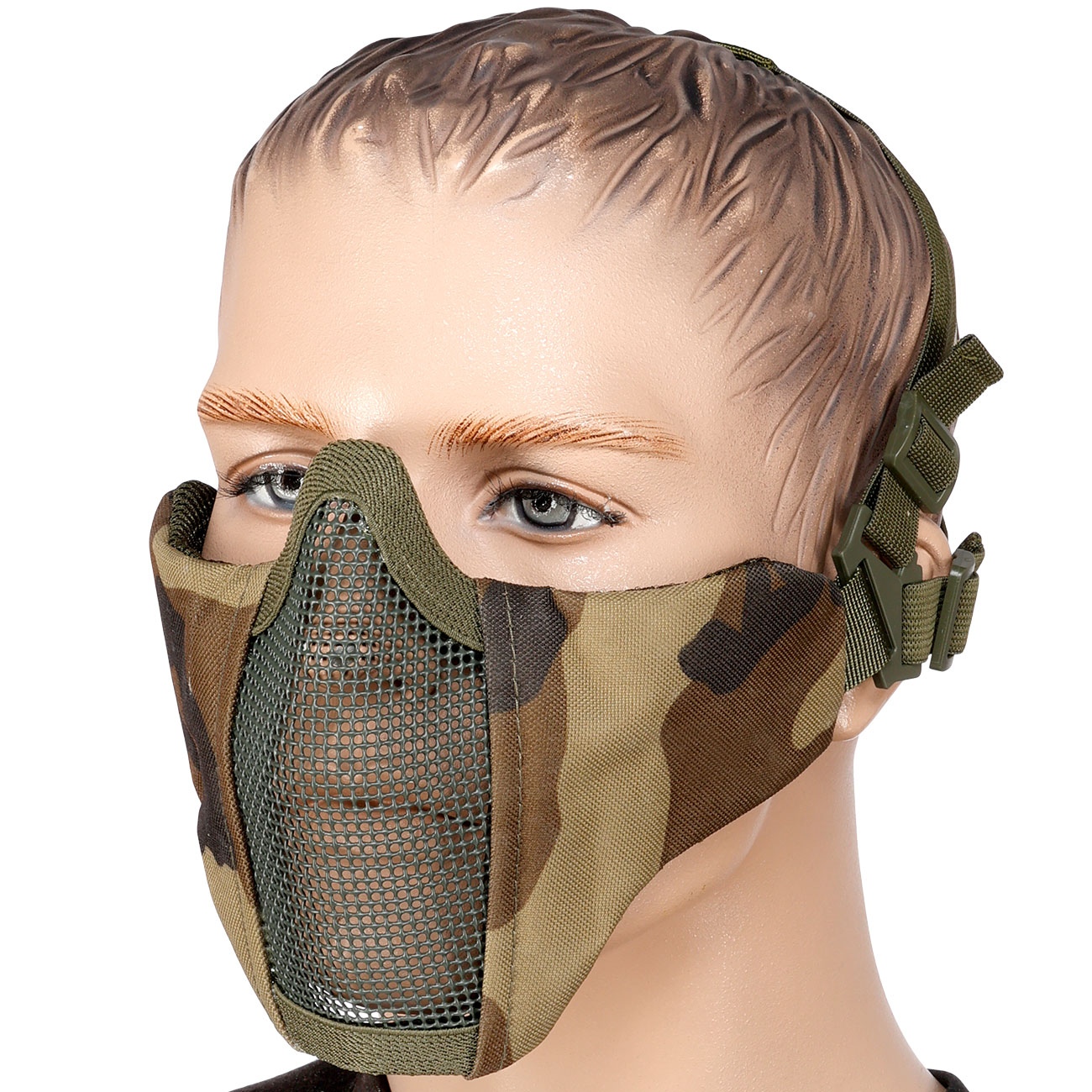 WoSport WST Glory Airsoft Gittermaske Lower Face woodland