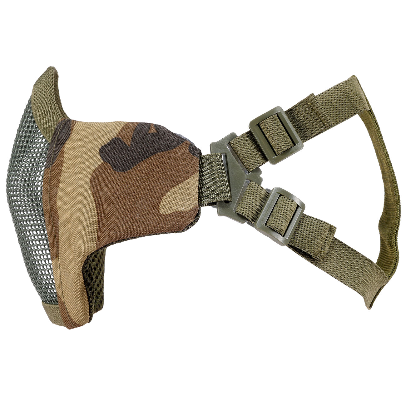 WoSport WST Glory Airsoft Gittermaske Lower Face woodland Bild 6