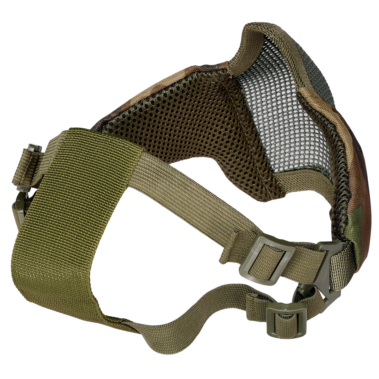 WoSport WST Glory Airsoft Gittermaske Lower Face woodland Bild 7