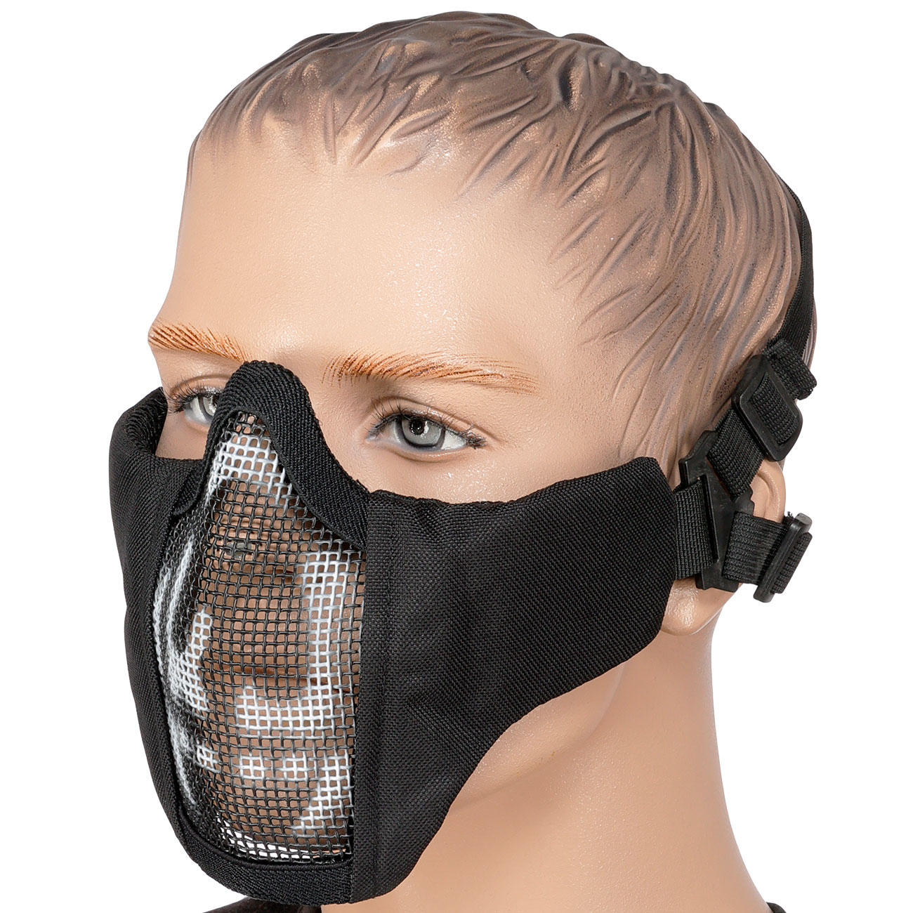 WoSport WST Glory Airsoft Gittermaske Lower Face Black Skull