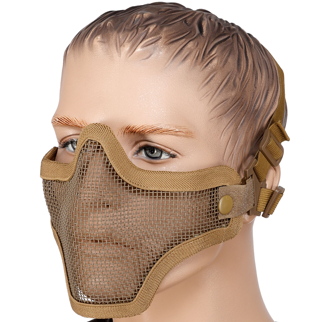 WoSport WST Scout V1 Airsoft Gittermaske Lower Face tan