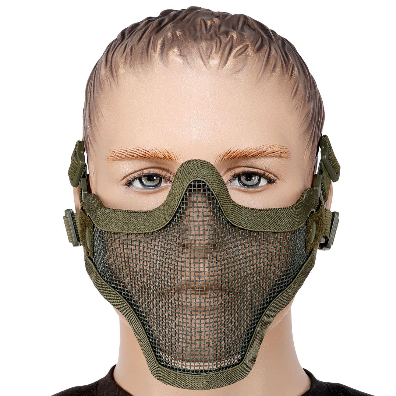 WoSport WST Scout V1 Airsoft Gittermaske Lower Face oliv Bild 1