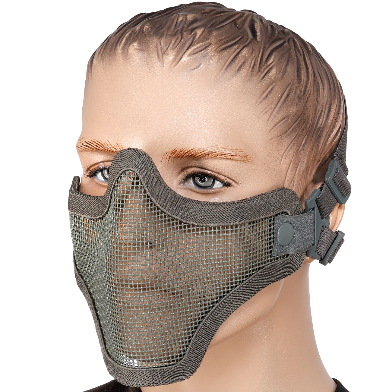 WoSport WST Scout V1 Airsoft Gittermaske Lower Face grau