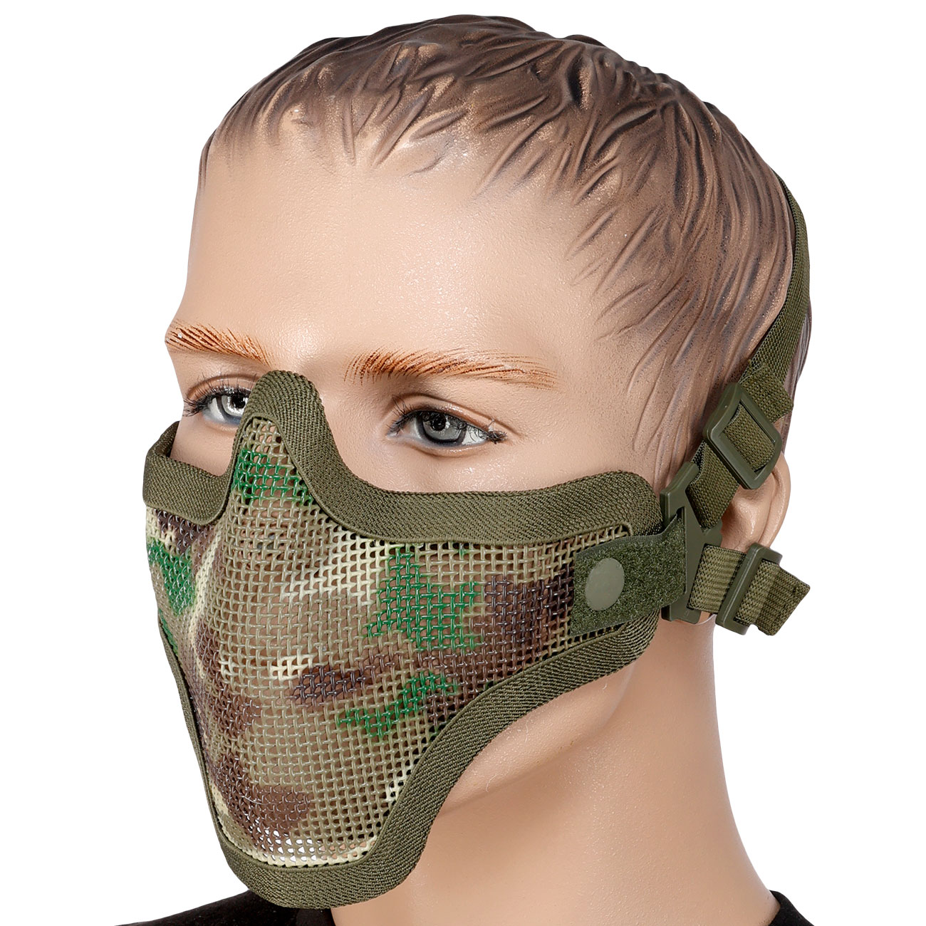 WoSport WST Scout V1 Airsoft Gittermaske Lower Face camo