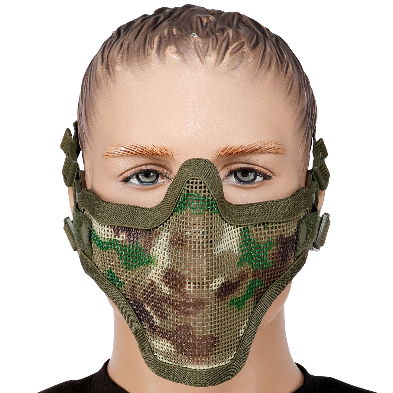 WoSport WST Scout V1 Airsoft Gittermaske Lower Face camo Bild 1