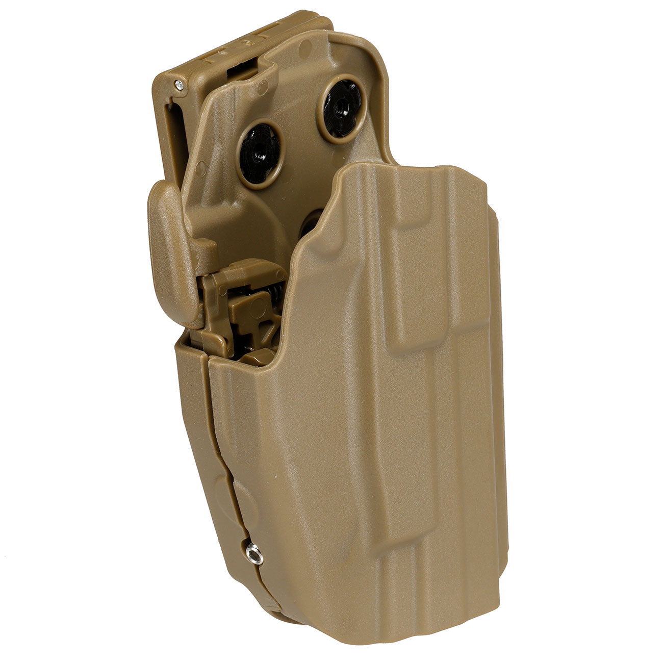 WoSport Universal Type-A Holster Kunststoff m. Grtelhalter fr Pistolen rechts tan Bild 1