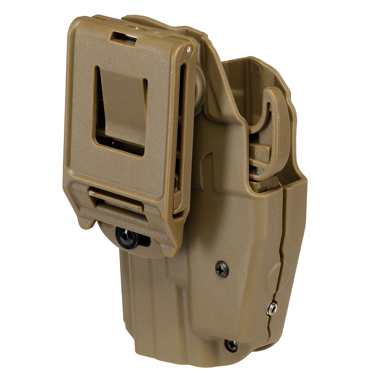 WoSport Universal Type-A Holster Kunststoff m. Grtelhalter fr Pistolen rechts tan Bild 3