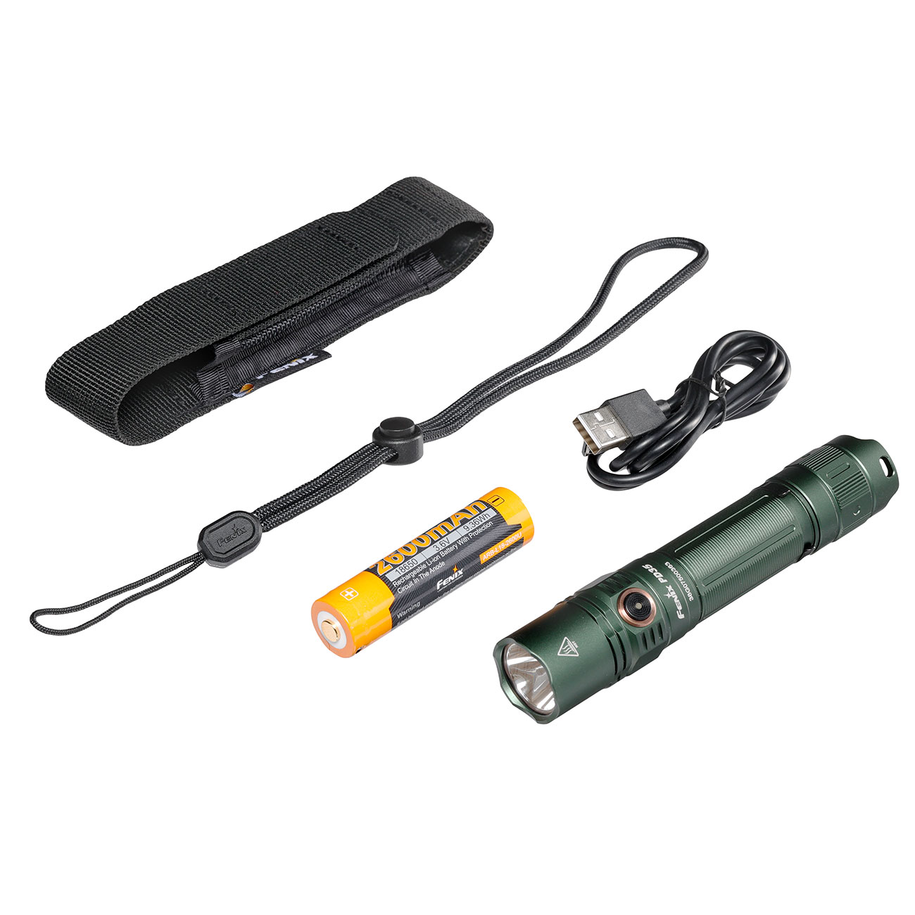 Fenix LED-Taschenlampe PD35 V3.0 1700 Lumen tropic green inkl. Akku, Grtelclip, Nylonholster Ladekabel und Lanyard Bild 4