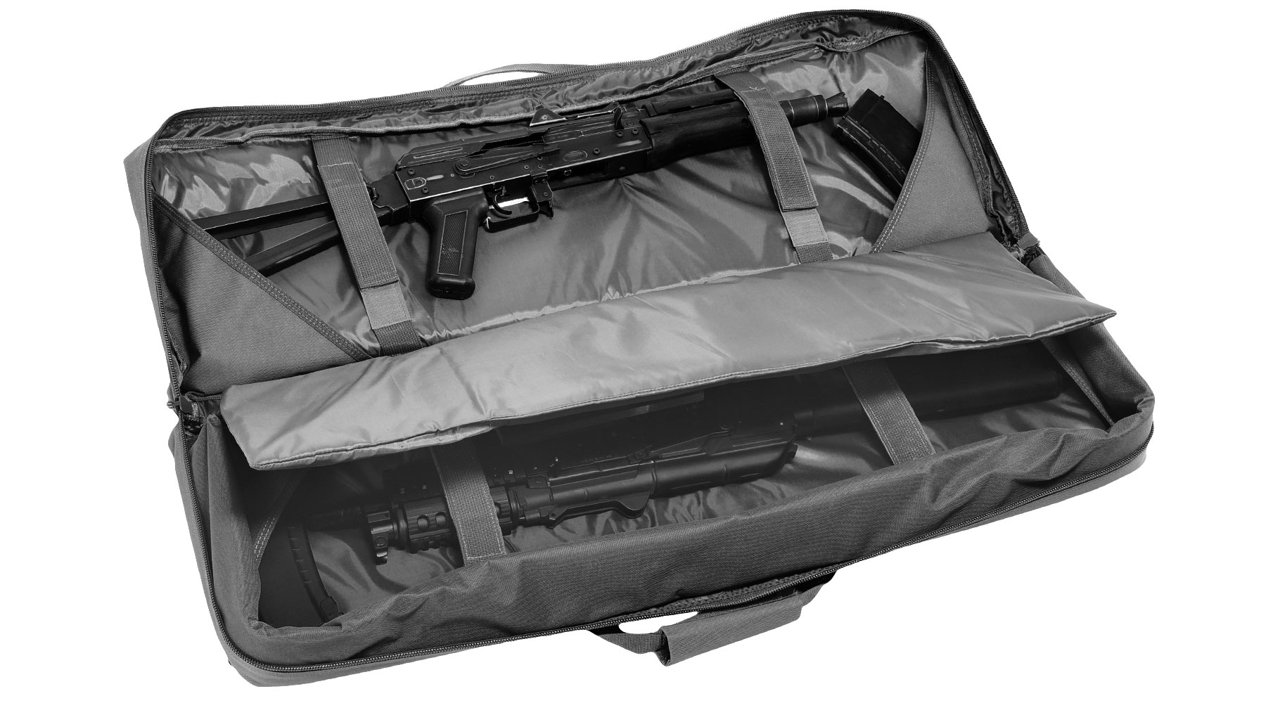 WoSport 36 Zoll / 92 cm Deluxe Double Soft Rifle Bag / Gewehr-Futteral f. 2 Gewehre schwarz Bild 5