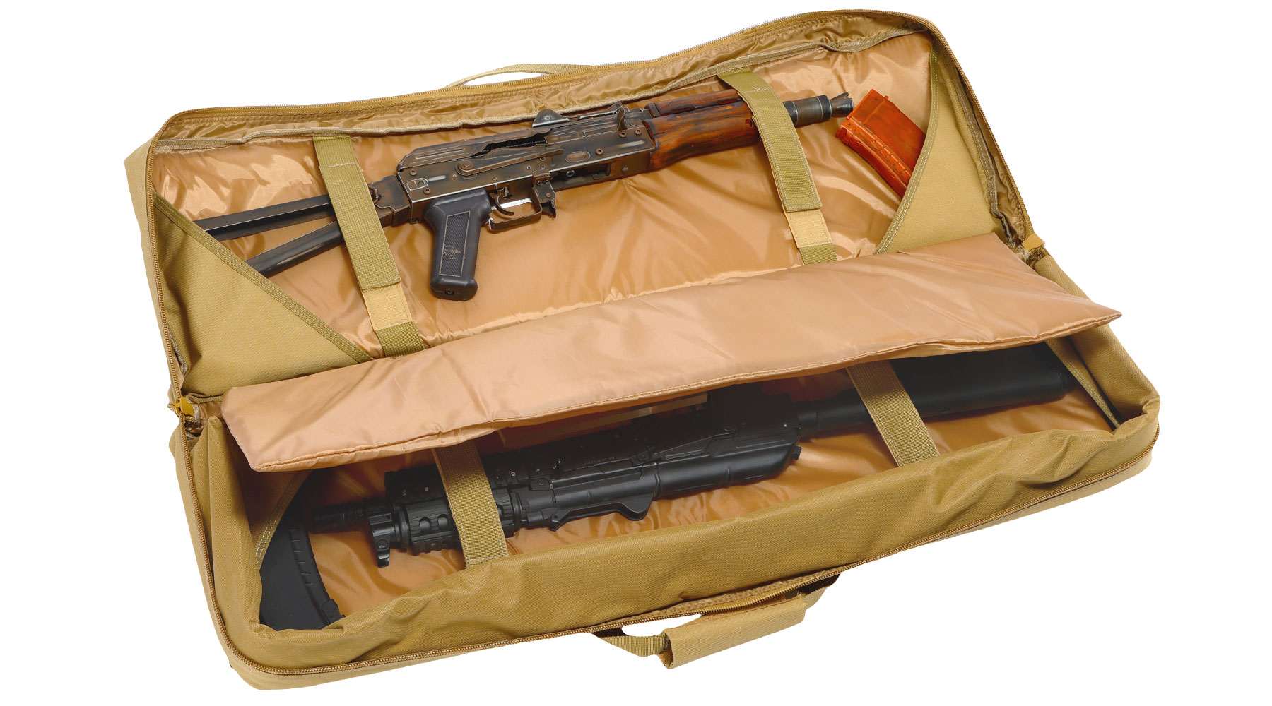 WoSport 36 Zoll / 92 cm Deluxe Double Soft Rifle Bag / Gewehr-Futteral f. 2 Gewehre tan Bild 5