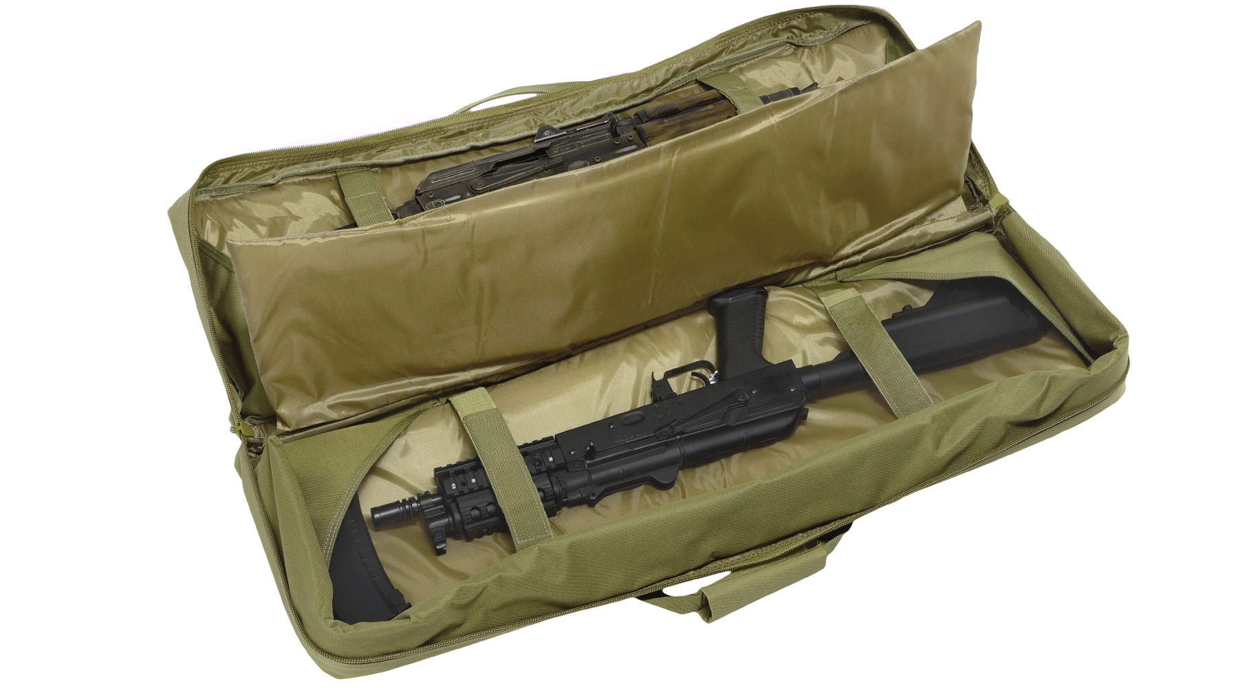 WoSport 36 Zoll / 92 cm Deluxe Double Soft Rifle Bag / Gewehr-Futteral f. 2 Gewehre oliv Bild 4