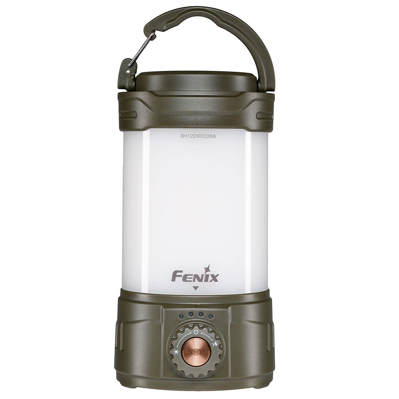 Fenix Campinglaterne CL26R Pro 650 Lumen oliv mit Powerbankfunktion inkl. USB Ladekabel und Akku