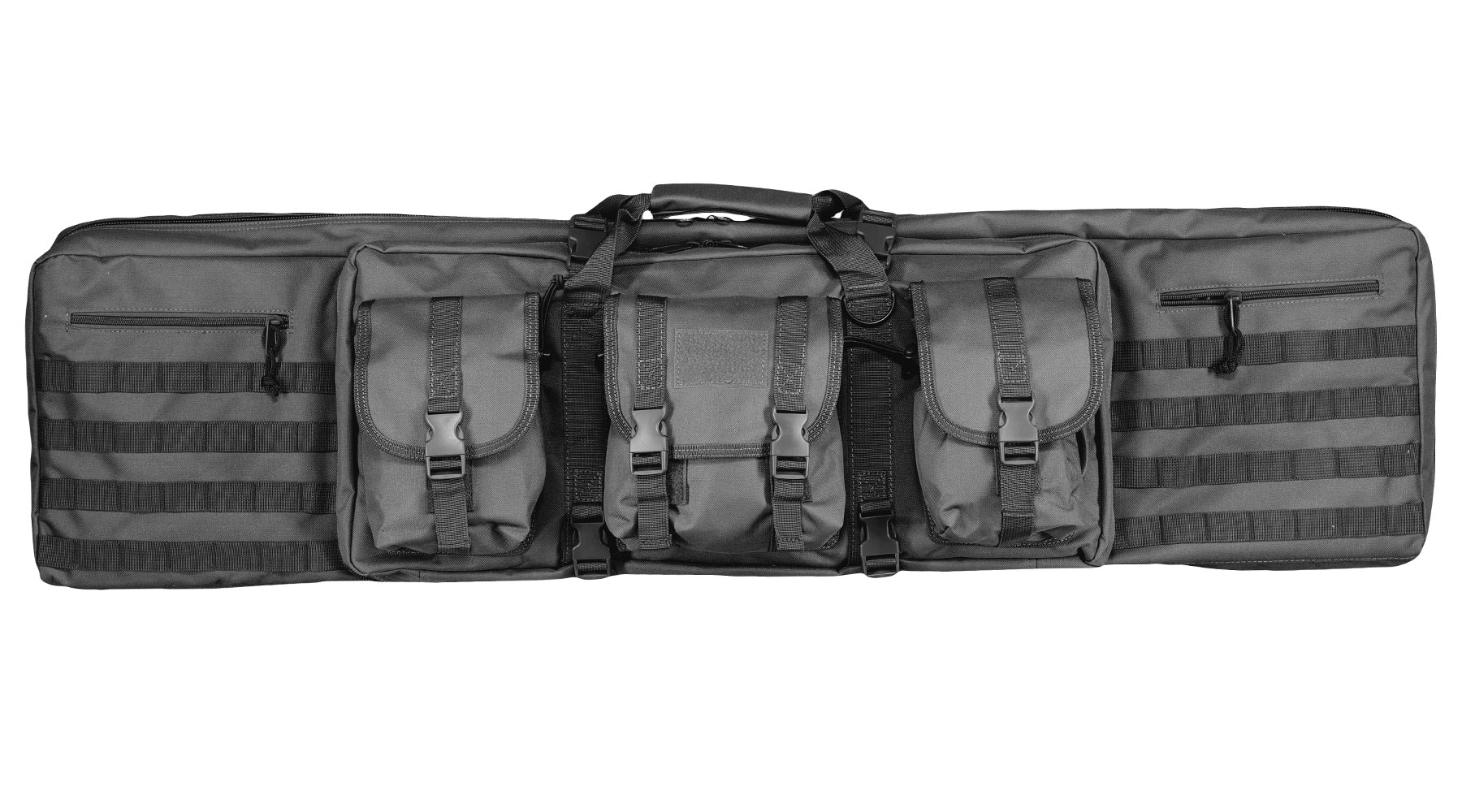 WoSport 46 Zoll / 117 cm Deluxe Double Soft Rifle Bag / Gewehr-Futteral f. 2 Gewehre schwarz Bild 2