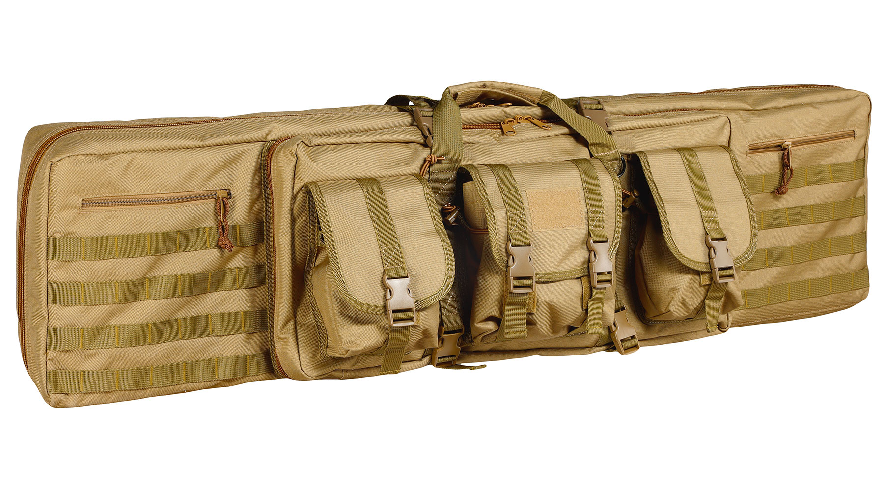 WoSport 46 Zoll / 117 cm Deluxe Double Soft Rifle Bag / Gewehr-Futteral f. 2 Gewehre tan