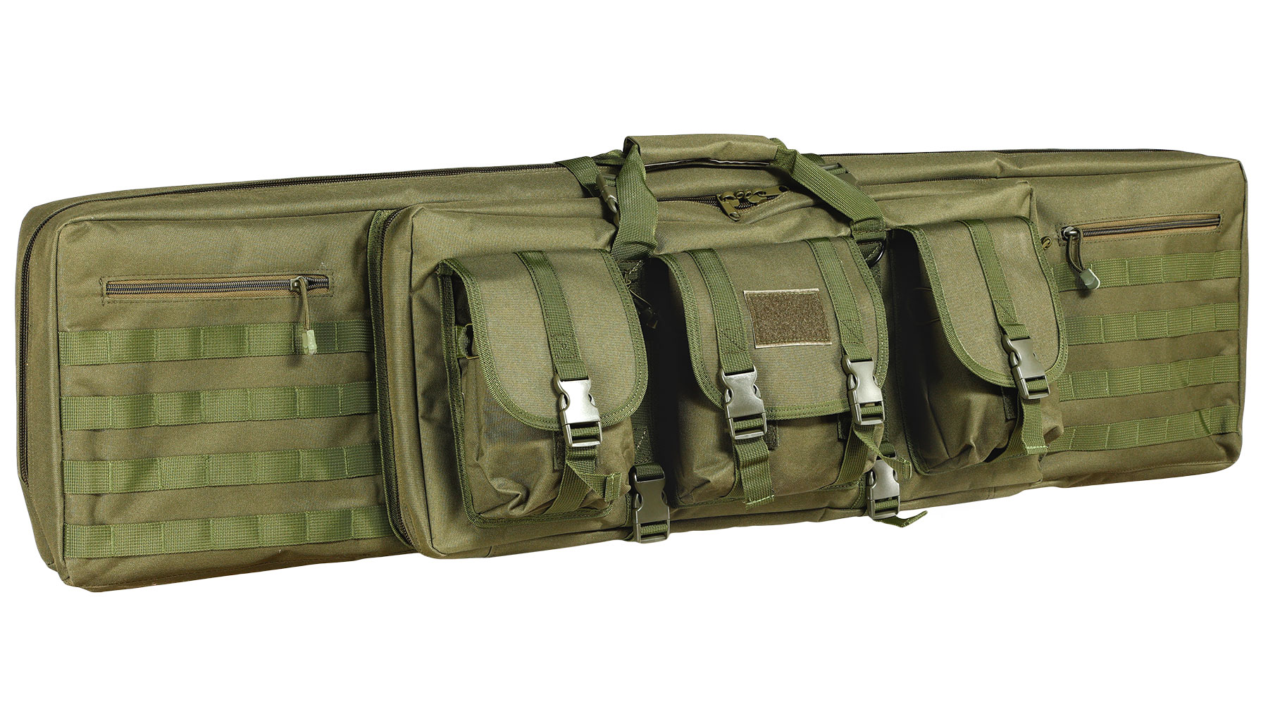 WoSport 46 Zoll / 117 cm Deluxe Double Soft Rifle Bag / Gewehr-Futteral f. 2 Gewehre oliv