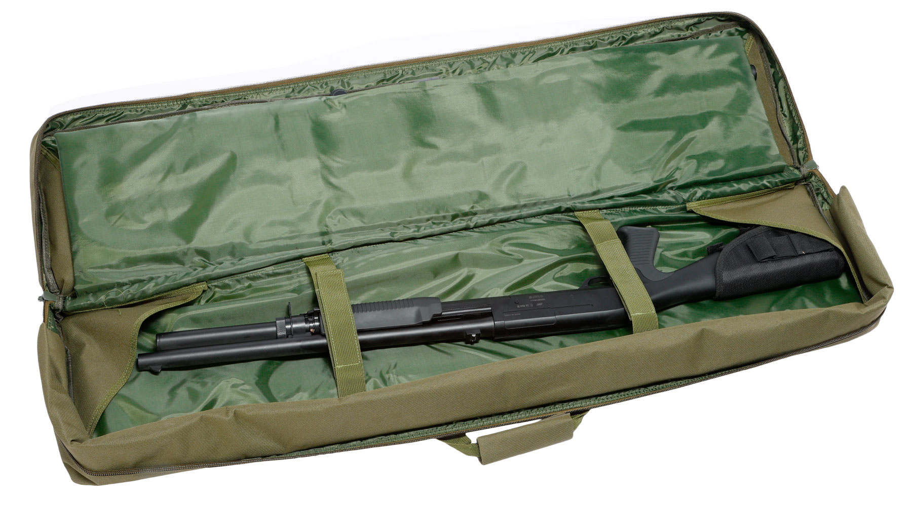 WoSport 46 Zoll / 117 cm Deluxe Double Soft Rifle Bag / Gewehr-Futteral f. 2 Gewehre oliv Bild 4