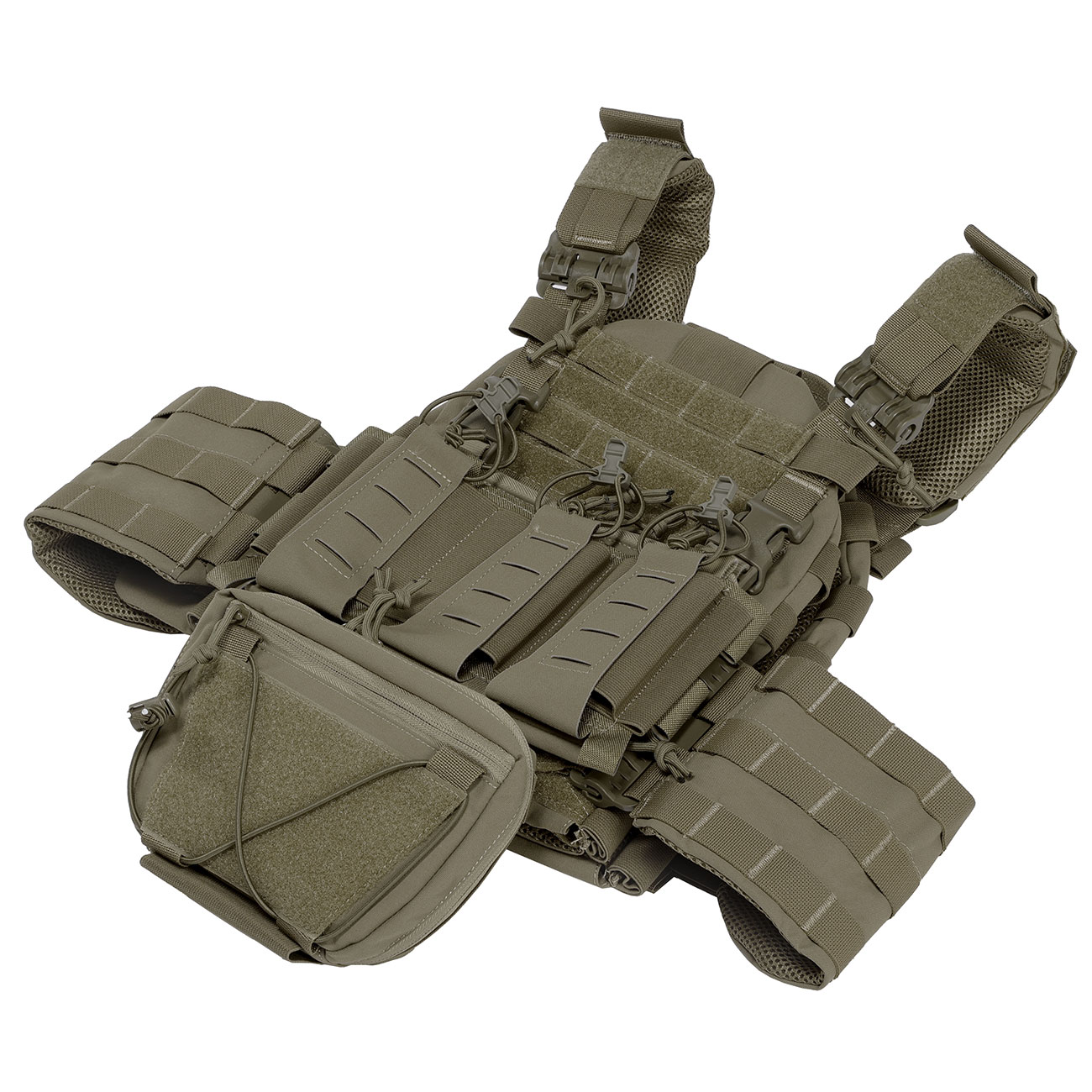 WoSport ARC-Style Tactical Plate Carrier Molle-Plattentrger Weste verstellbar Ranger Green Bild 2