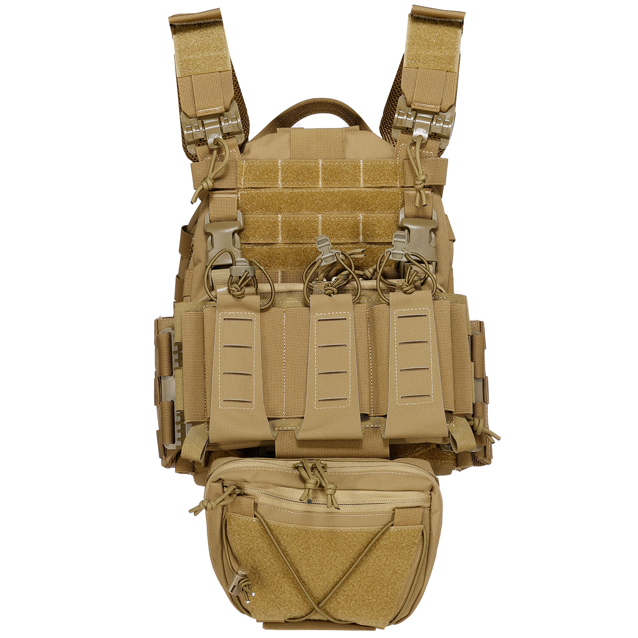 WoSport ARC-Style Tactical Plate Carrier Molle-Plattentrger Weste verstellbar Coyote Brown