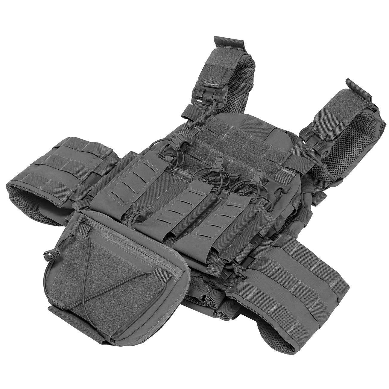 WoSport ARC-Style Tactical Plate Carrier Molle-Plattentrger Weste verstellbar schwarz Bild 2